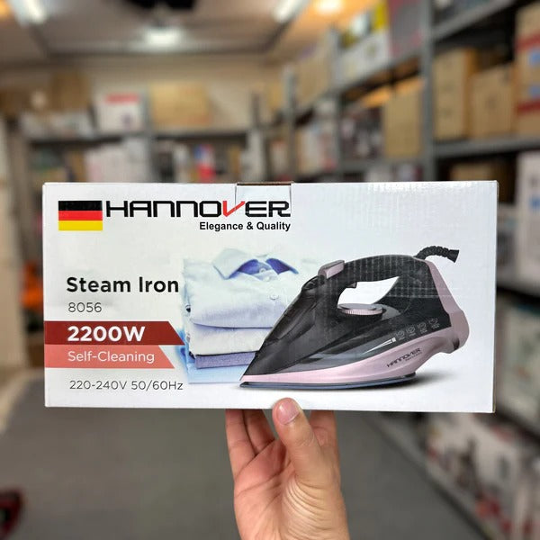 Hannover Steam Iron 2200W German Lot | Ceramic Soleplate, Vertical &amp; - CheckNpays