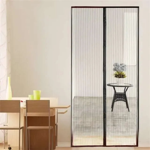 Hands-Free Retractable Magic Mesh Screen Door Magnetic Closure, Easy Install, Keeps - CheckNpays