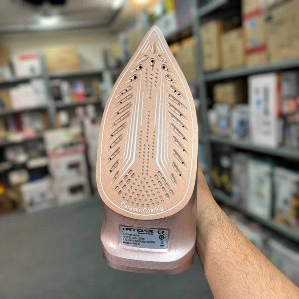 Hannover Steam Iron 2200W German Lot | Ceramic Soleplate, Vertical &amp; - CheckNpays