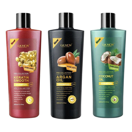 Pack Of 01 - Lichen Professional Shampoo Set 400ml Keratin, Rice
