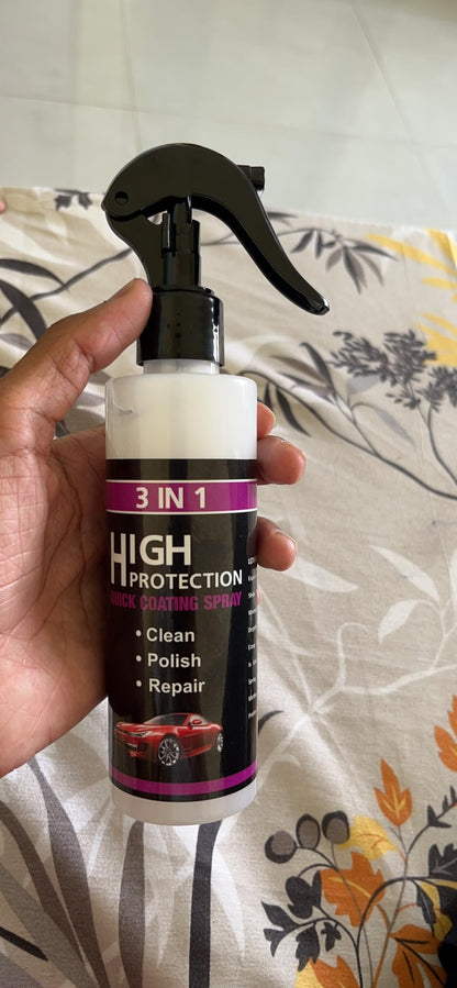 3 In 1 High Protection Quick Car Coating Spray, Ceramic Car Coating
