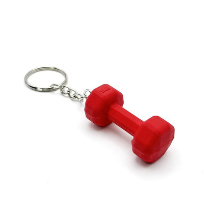 01 PCs Dumbbell Keychain Pendant PVC Barbell Men Car Key Chain Creative
