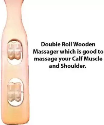 2 Pcs Wooden Back Scratcher &amp; Massage Stick Long Handle Backscratching