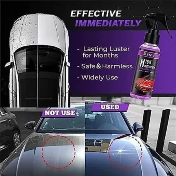 3 In 1 High Protection Quick Car Coating Spray, Ceramic Car Coating