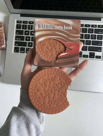 Biscuit Shaped Notebook 80 Pages Round Steno Pad for Students, Artists