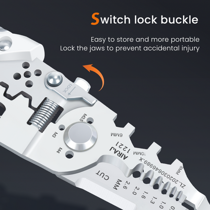 Multi-Function Wire Stripper and Cutter 10-in-1 Electrical Tool with Wire Cutting,
