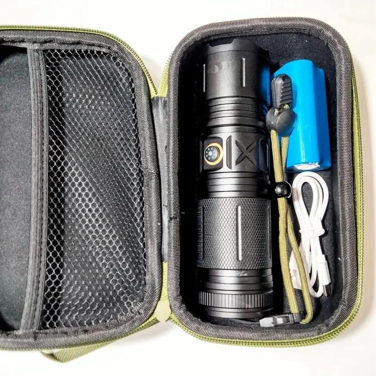 Ruilang P90 High Power Rechargeable LED Flashlight Ultra Bright Torch with