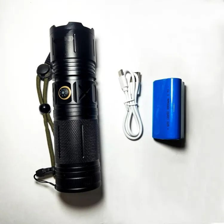 Ruilang P90 High Power Rechargeable LED Flashlight Ultra Bright Torch with