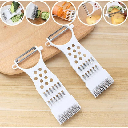 5-in-1 Multi Vegetable Cutter &amp; Peeler Multipurpose Julienne Slicer, Grater, Metal - CheckNpays