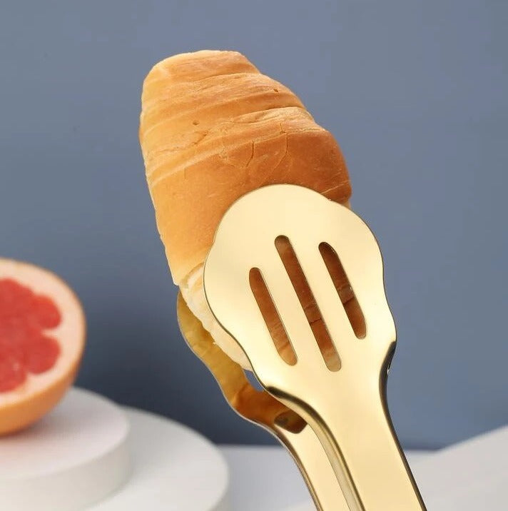 Mini Stainless Steel Food Serving Tong 6 Inch Strainer Tong with - CheckNpays