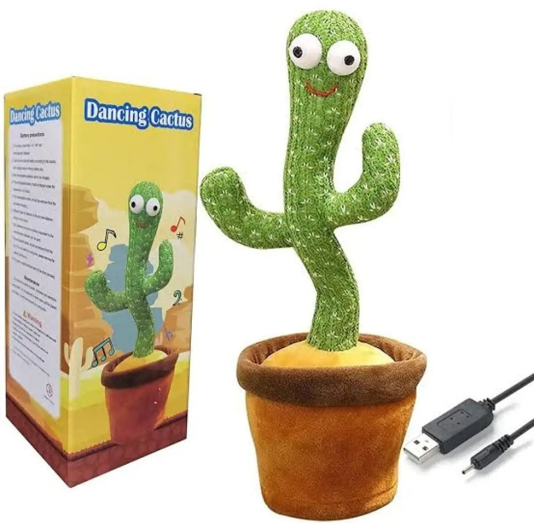 Rechargeable Cute Dancing Cactus Toy for Kids | Talking Dancing Shaking &amp;