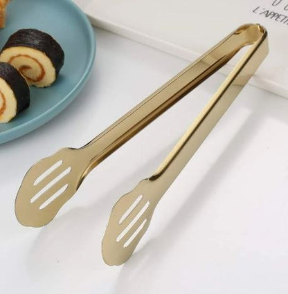 Mini Stainless Steel Food Serving Tong 6 Inch Strainer Tong with - CheckNpays
