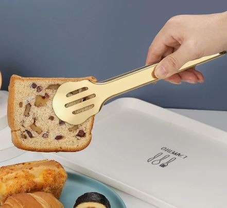 Mini Stainless Steel Food Serving Tong 6 Inch Strainer Tong with - CheckNpays