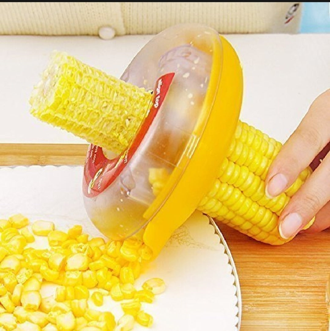 One-Step Corn Cutter &amp; Kerneler Easy Corn Remover with Built-In Collection - CheckNpays