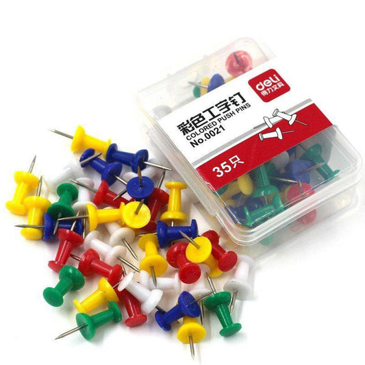 Colored Push Pins (Pack of 35 Pcs)