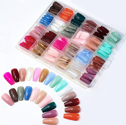 288 PCs Colorful Nails Box| ABS Plastic | Nail Shaper Set (Random