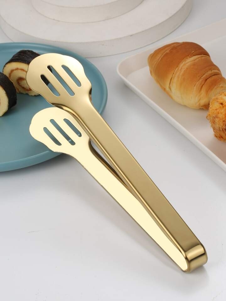 Mini Stainless Steel Food Serving Tong 6 Inch Strainer Tong with - CheckNpays