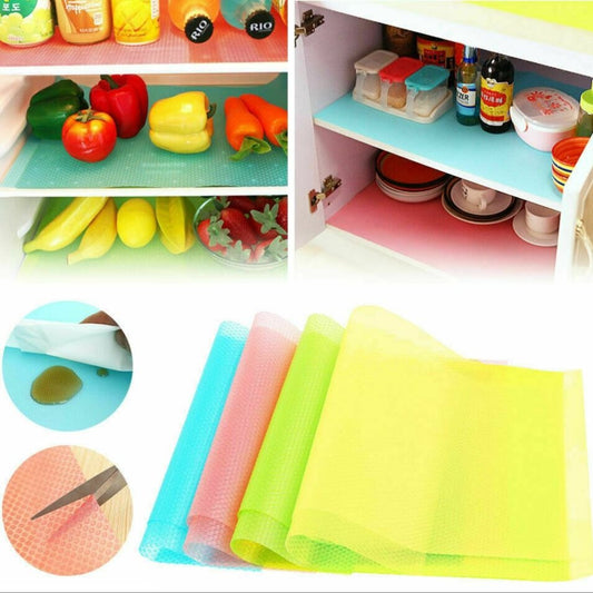 Anti-Slip Fridge Sheet Roll 45x150cm Spill-Proof Refrigerator Liner for Organized