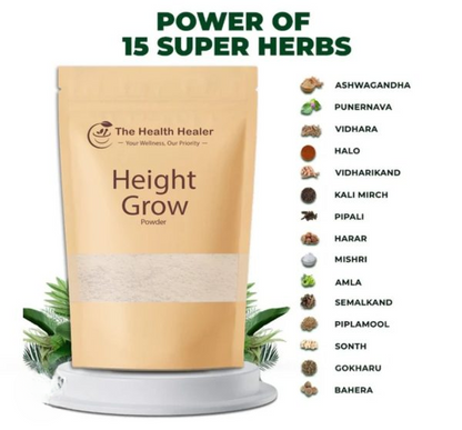 The Health Healer Height Grow Powder 100% Natural Height Increase Supplement-