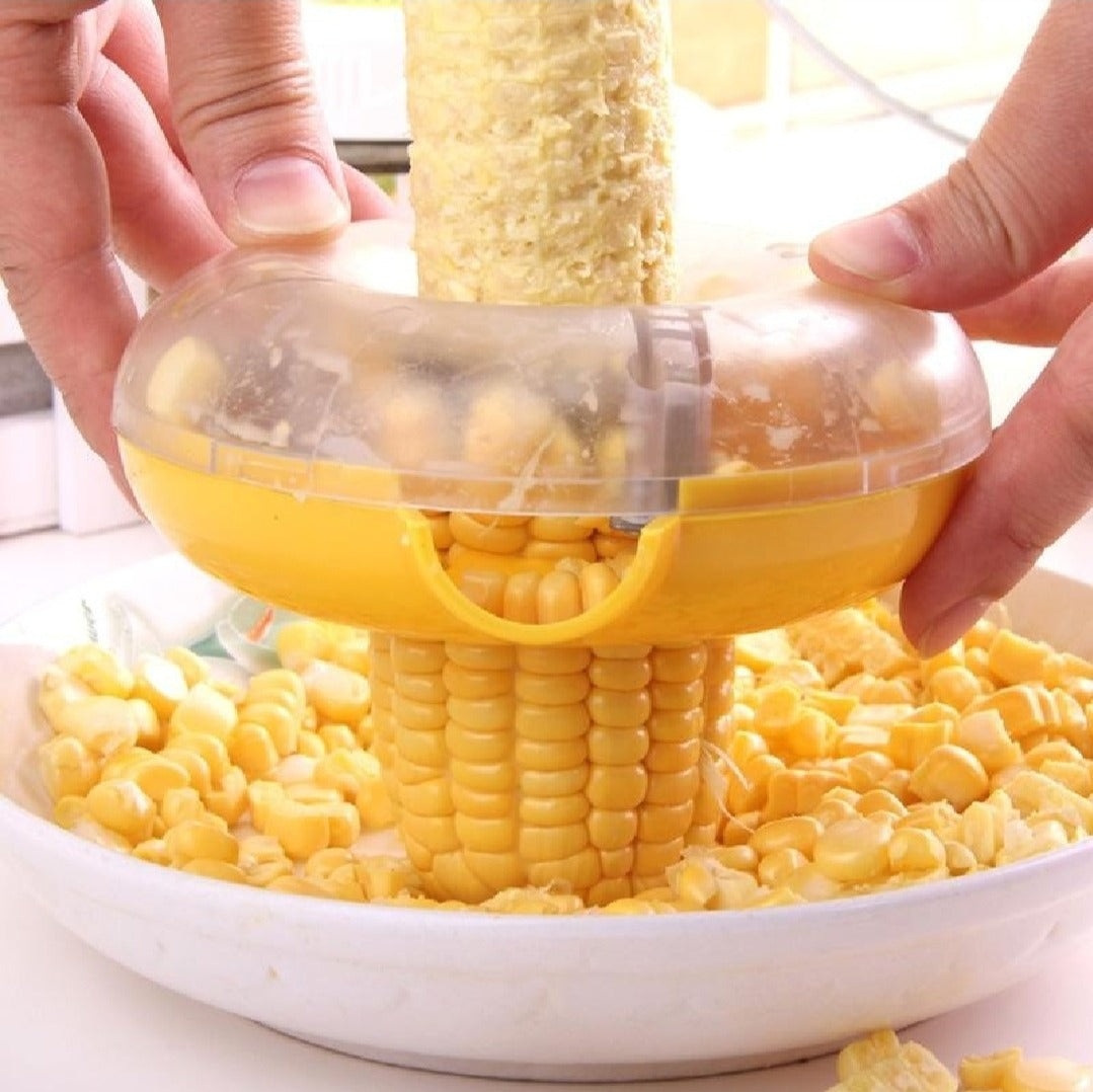 One-Step Corn Cutter &amp; Kerneler Easy Corn Remover with Built-In Collection - CheckNpays
