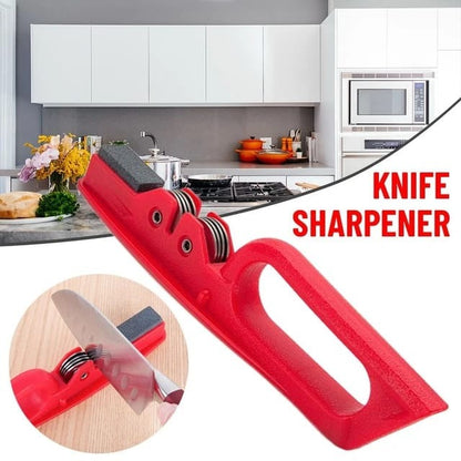 Professional Knife Sharpener with 8-Wheel Blades &amp; Sanding Stone | Durable Plastic