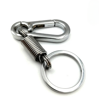 01 PCs Metallic Spring Hook Keychain Strong Flexible Key Holder for