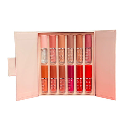 Mocallure 12-Piece High Pigment Lip Gloss Set Long-Lasting, Vibrant Shades