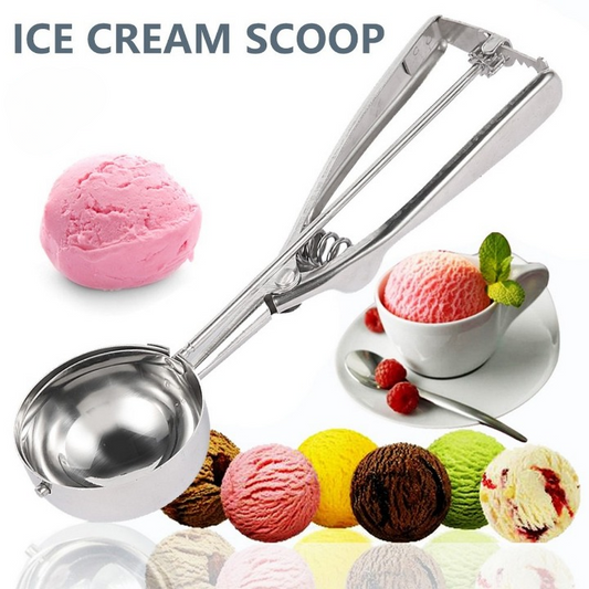 Premium Stainless Steel Ice Cream Scoop Heavy Duty Metal Scooper Spoon,