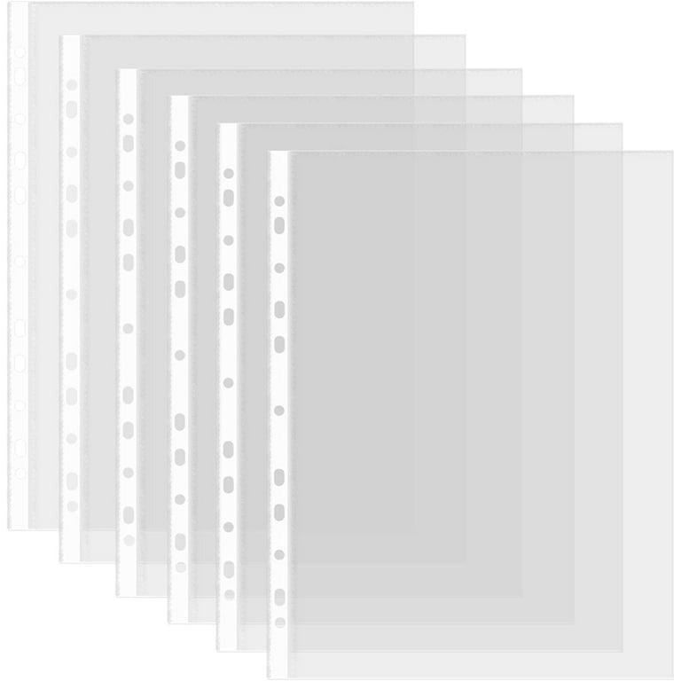 POLO Clear Sheet Protectors 50 Pack A4 Size, Heavy Duty, Reinforced - CheckNpays