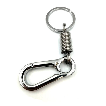01 PCs Metallic Spring Hook Keychain Strong Flexible Key Holder for