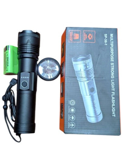 Tactical LED Flashlight Kit SP-38-1 Rechargeable High Power Torch with 3x18650
