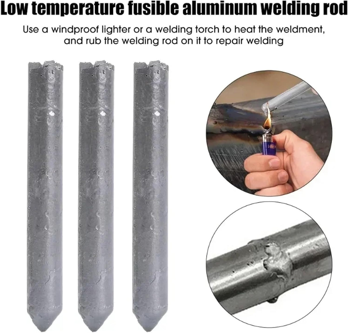 3Pcs Easy Melt Low Temperature Welding Rods Aluminum Soldering Sticks for