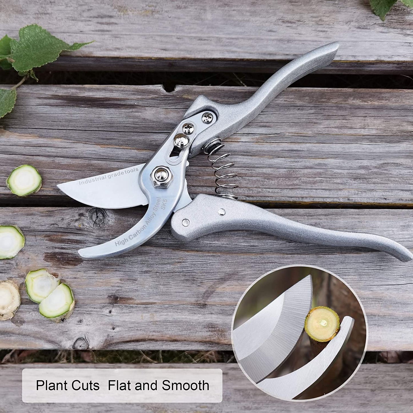 Garden Pruning Shears Sharp, Durable &amp; Ergonomic - CheckNpays
