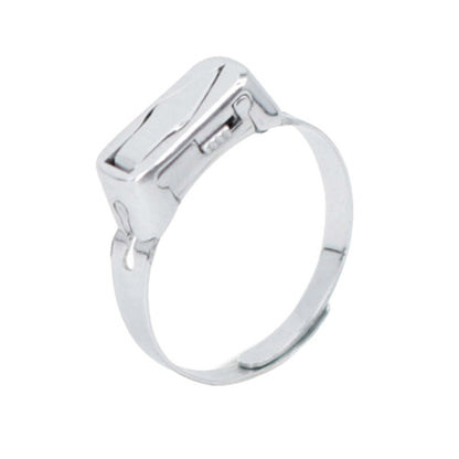 Stainless Steel Self-Defense Ring with Hidden Blade Adjustable Mini Knife Ring