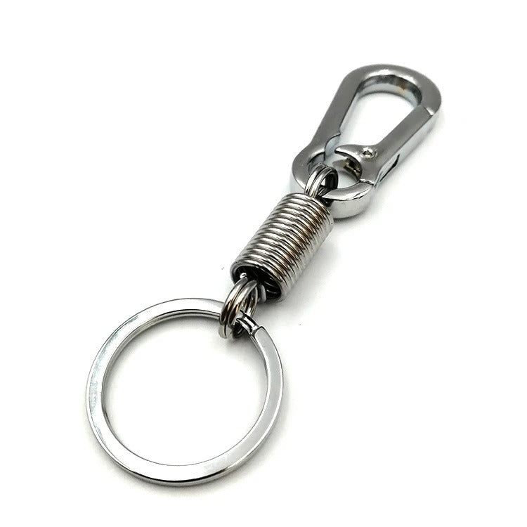 01 PCs Metallic Spring Hook Keychain Strong Flexible Key Holder for