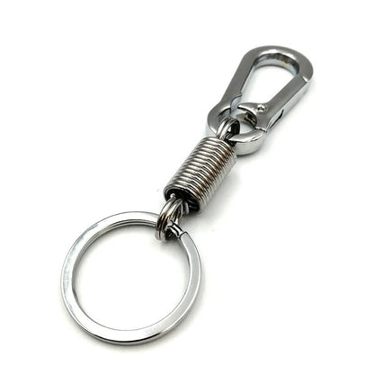 01 PCs Metallic Spring Hook Keychain Strong Flexible Key Holder for