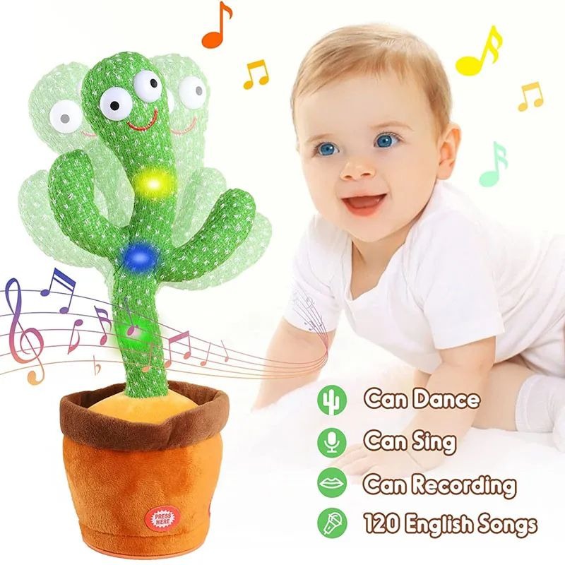 Rechargeable Cute Dancing Cactus Toy for Kids | Talking Dancing Shaking &amp;