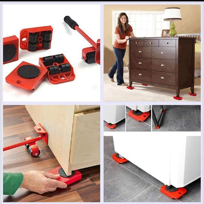 Furniture Lifter Mover Tool Set Heavy Load Moving Rollers &amp; Lifting