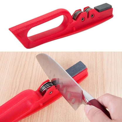 Professional Knife Sharpener with 8-Wheel Blades &amp; Sanding Stone | Durable Plastic
