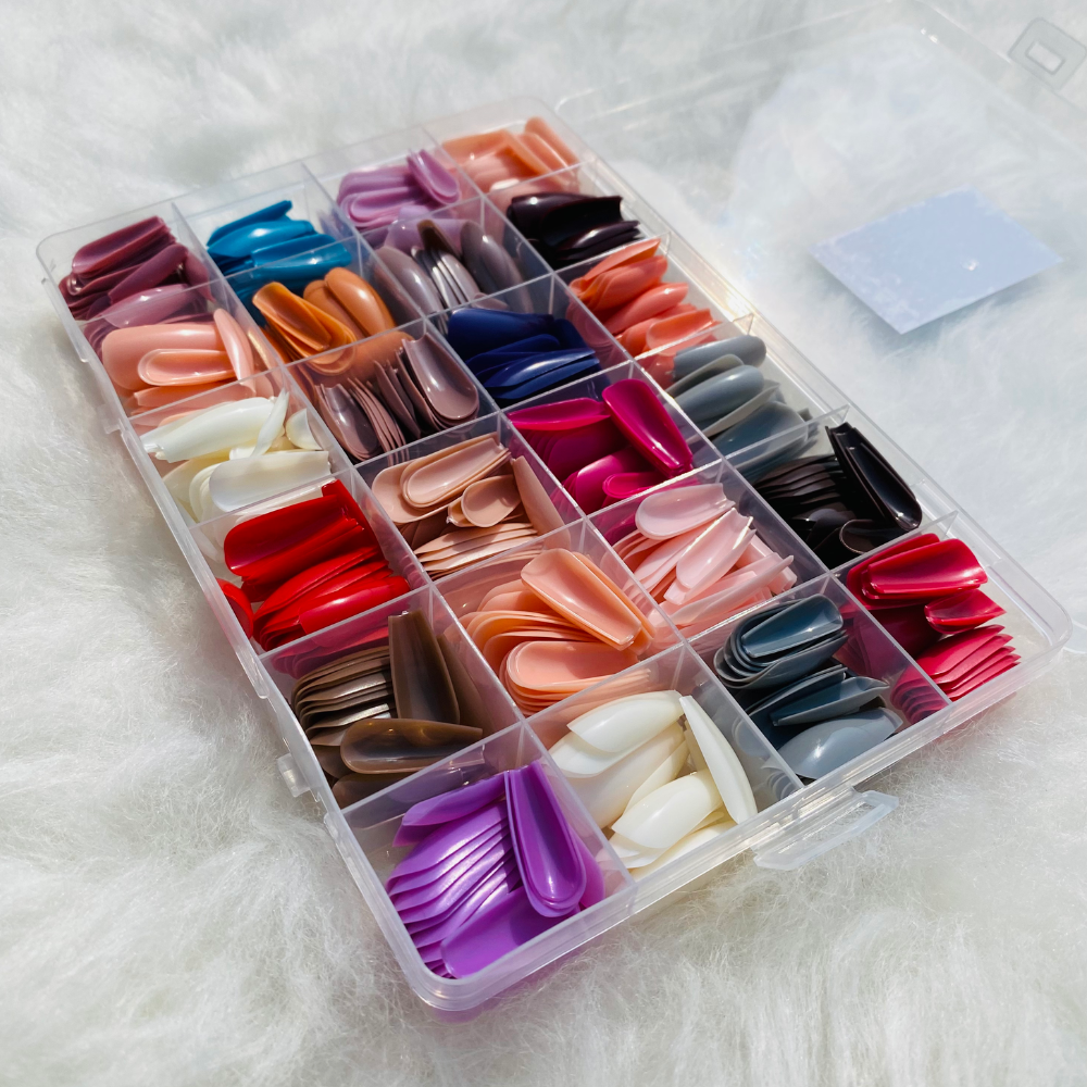 288 PCs Colorful Nails Box| ABS Plastic | Nail Shaper Set (Random