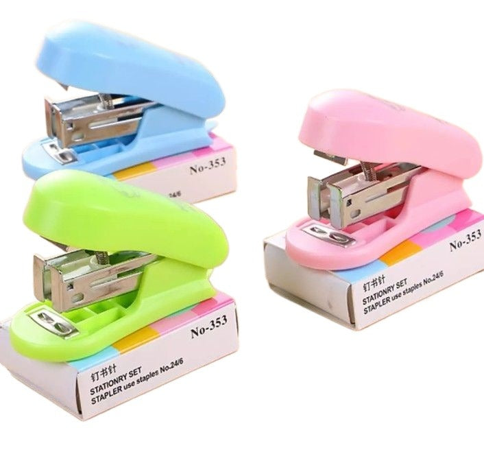 Pack of 2 Mini Staplers with Pins Compact, Smooth, and High-Quality