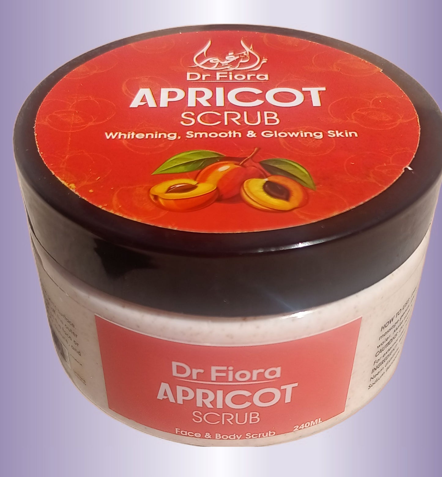 Natural Apricot Face &amp; Body Scrub Deep Cleansing Exfoliator for Smooth,