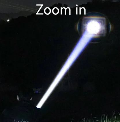 Tactical LED Flashlight Kit with Portable Green Hard Case High-Powered, Rechargeable,
