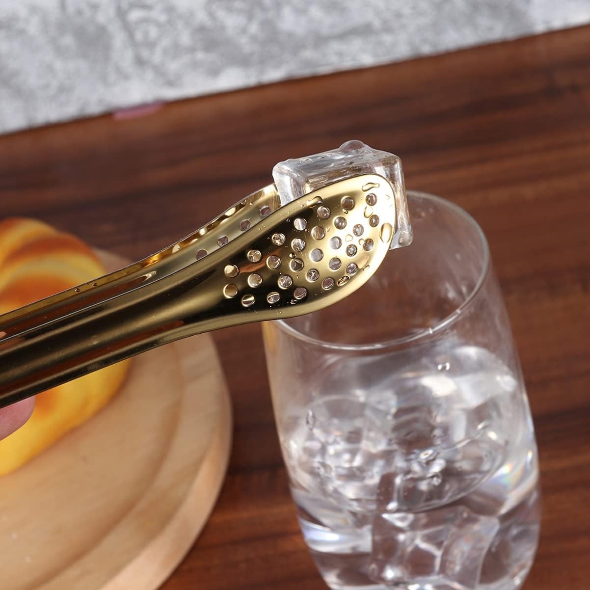 Mini Stainless Steel Food Serving Tong 6 Inch Strainer Tong with - CheckNpays