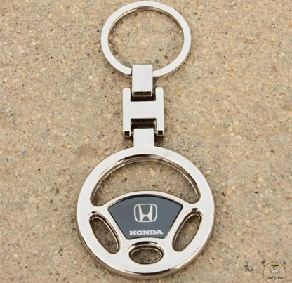 Honda Metal Steering Key-chain | Luxury Keyring for Car &amp; Bike |