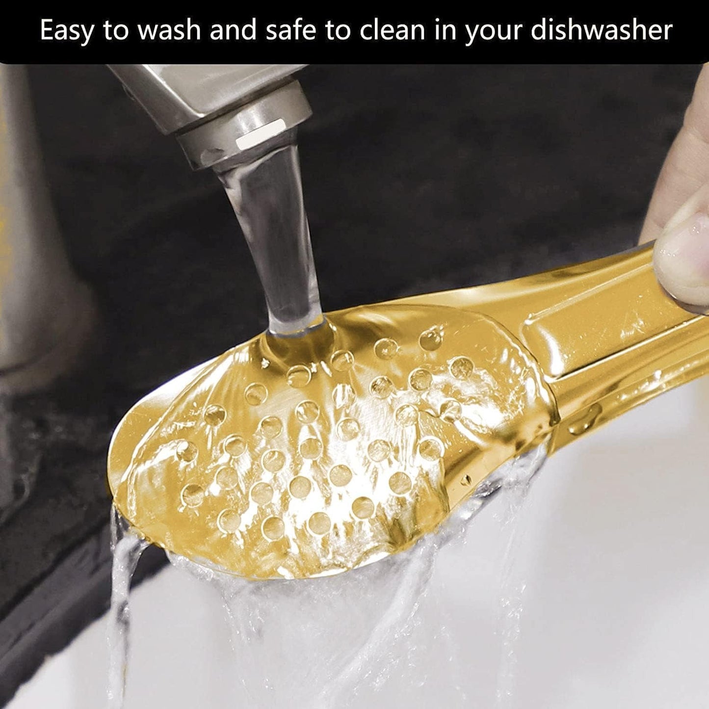 Mini Stainless Steel Food Serving Tong 6 Inch Strainer Tong with - CheckNpays