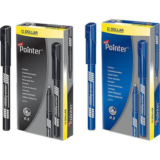 Pointer Fineliner Pens 0.3mm Pack of 10 Black Ink for Precision - CheckNpays