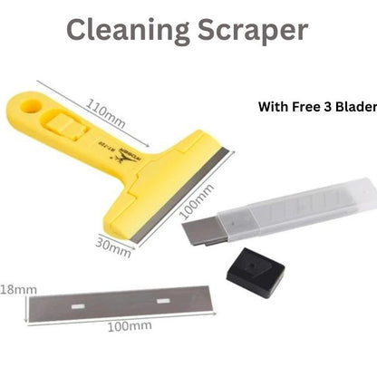 Heavy-Duty Razor Blade Scraper Tool for Removing Labels, Stickers, Caulk, Adhesive &amp;