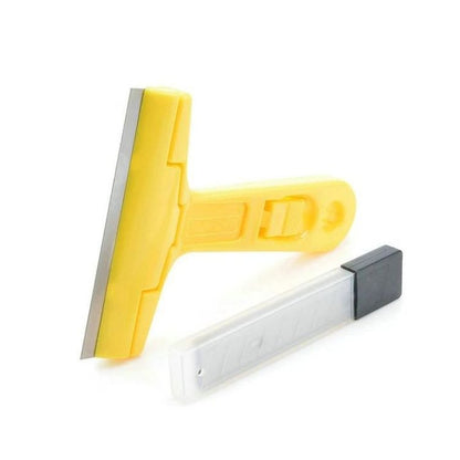 Heavy-Duty Razor Blade Scraper Tool for Removing Labels, Stickers, Caulk, Adhesive &amp;