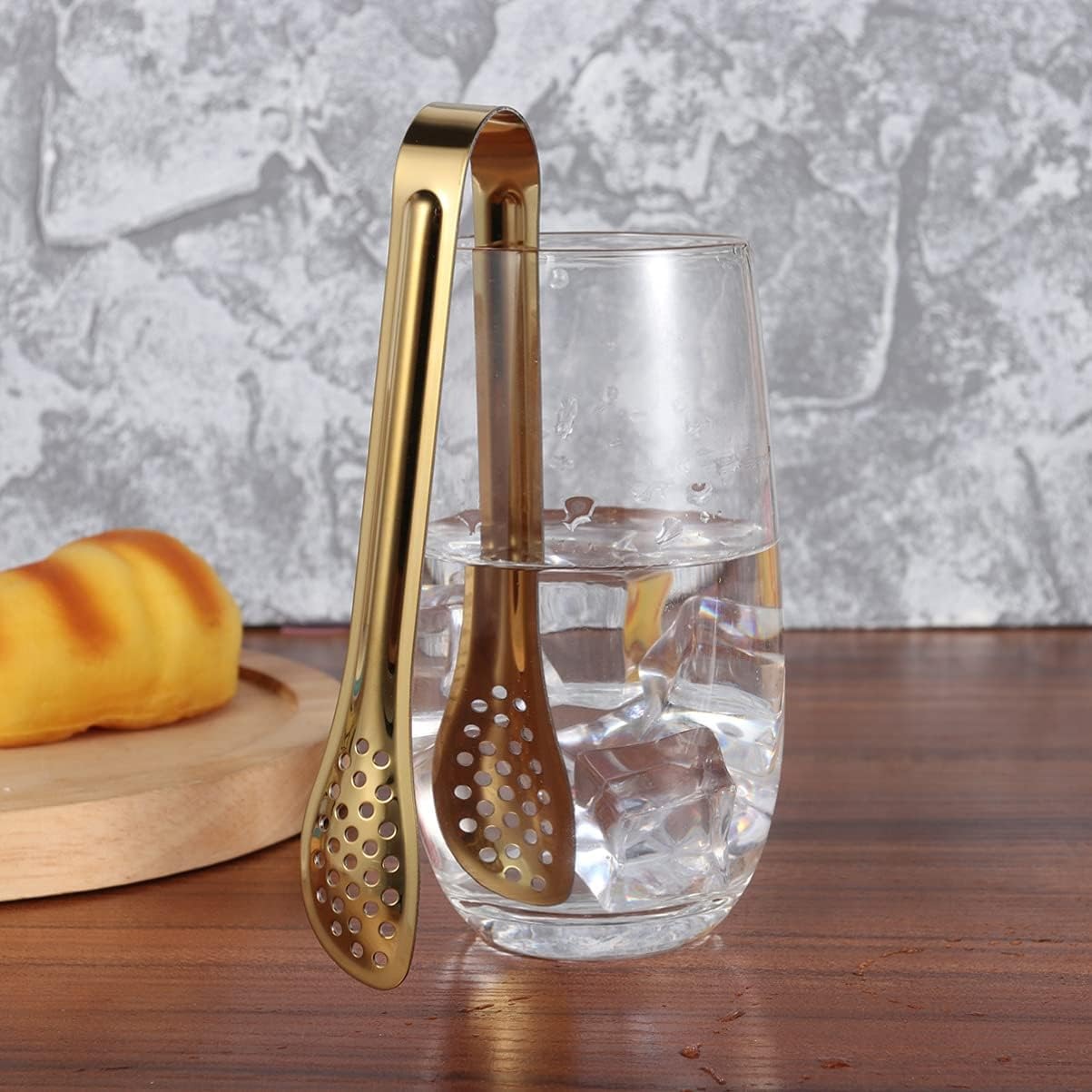 Mini Stainless Steel Food Serving Tong 6 Inch Strainer Tong with - CheckNpays